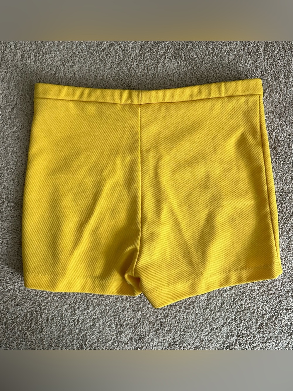Vintage Yellow High Waist Mini Shorts - Picture 2 of 3